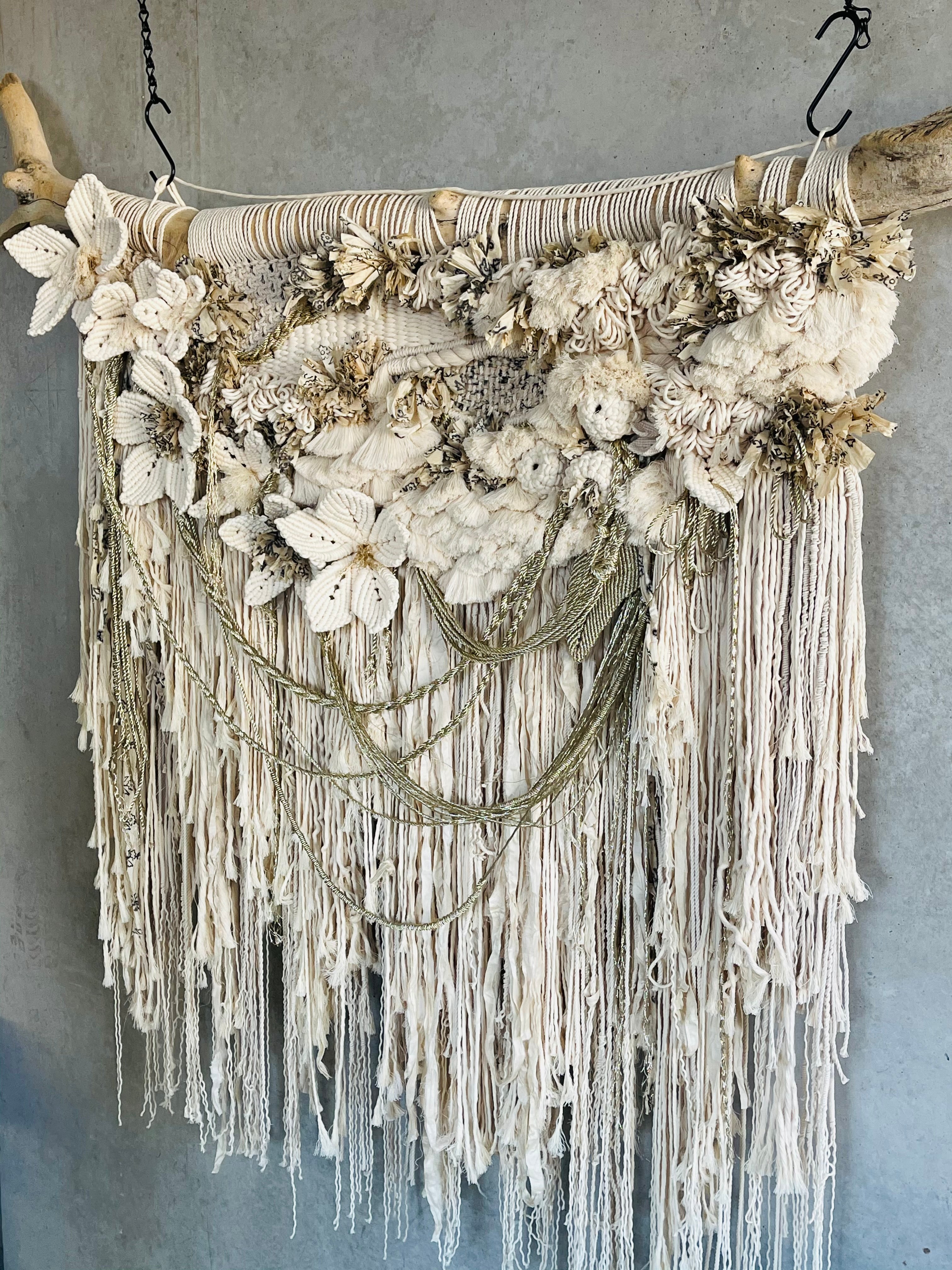 Where the Wildflowers grow ~ Custom made fibre art piece ~ Limited edition ~ Made to order
